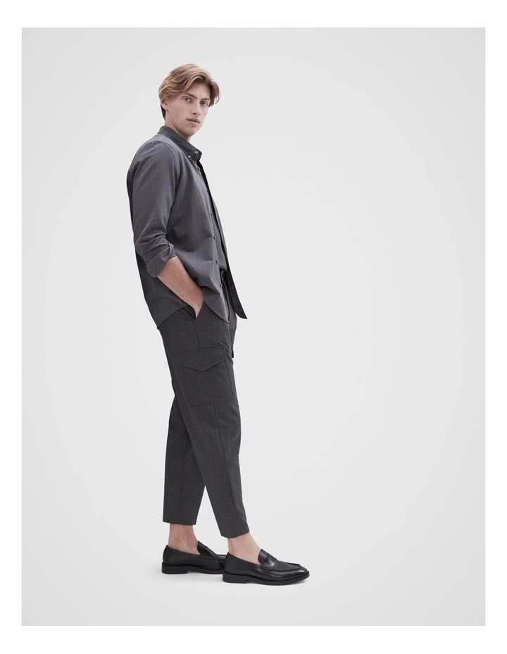 Oxford Regular Fit Shirt in Charcoal Grey Marle
