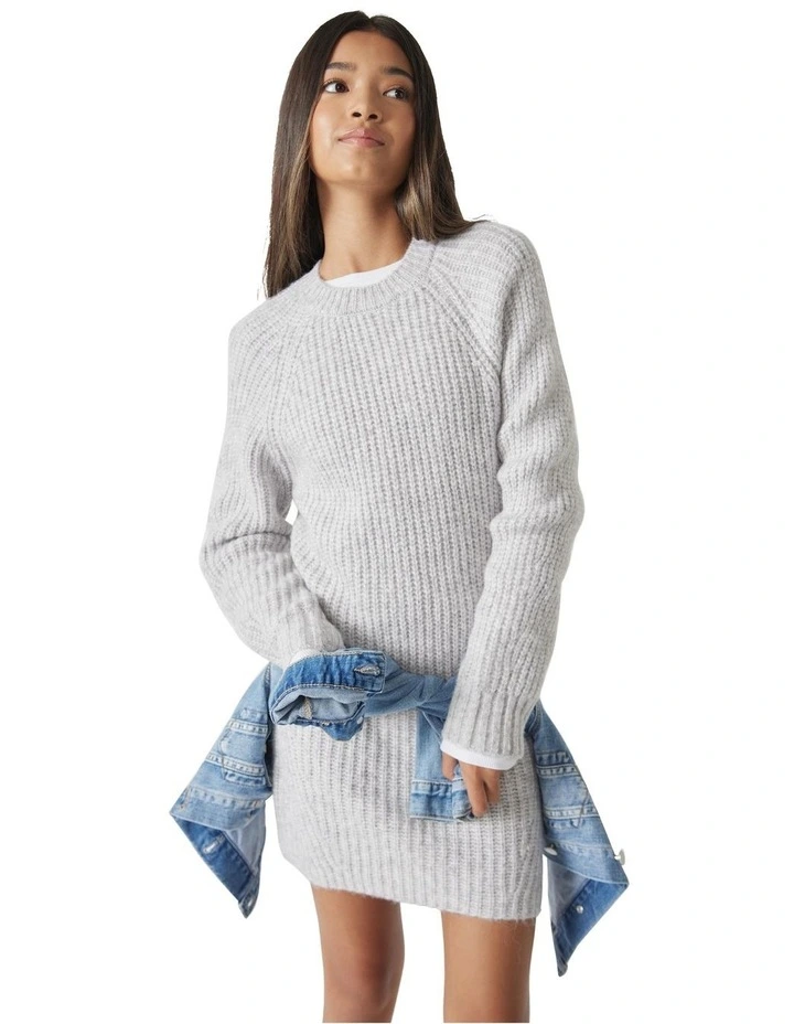 Billie Knit Dress in Grey