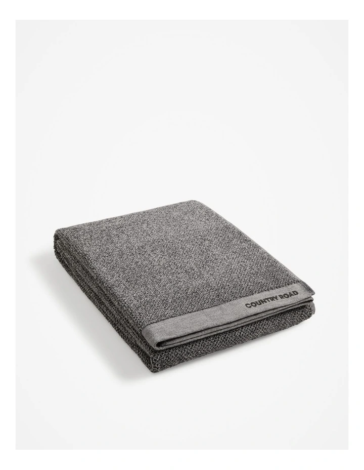 Calo Australian Cotton Bath Sheet in Charcoal Marle