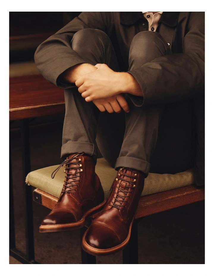 Lennox Military Boots in Tobacco
