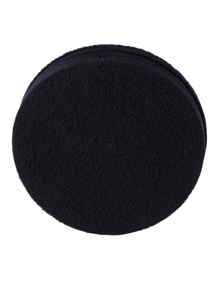 Kitchen Compost Bin Filter 16.5cm 6 Pack in Black