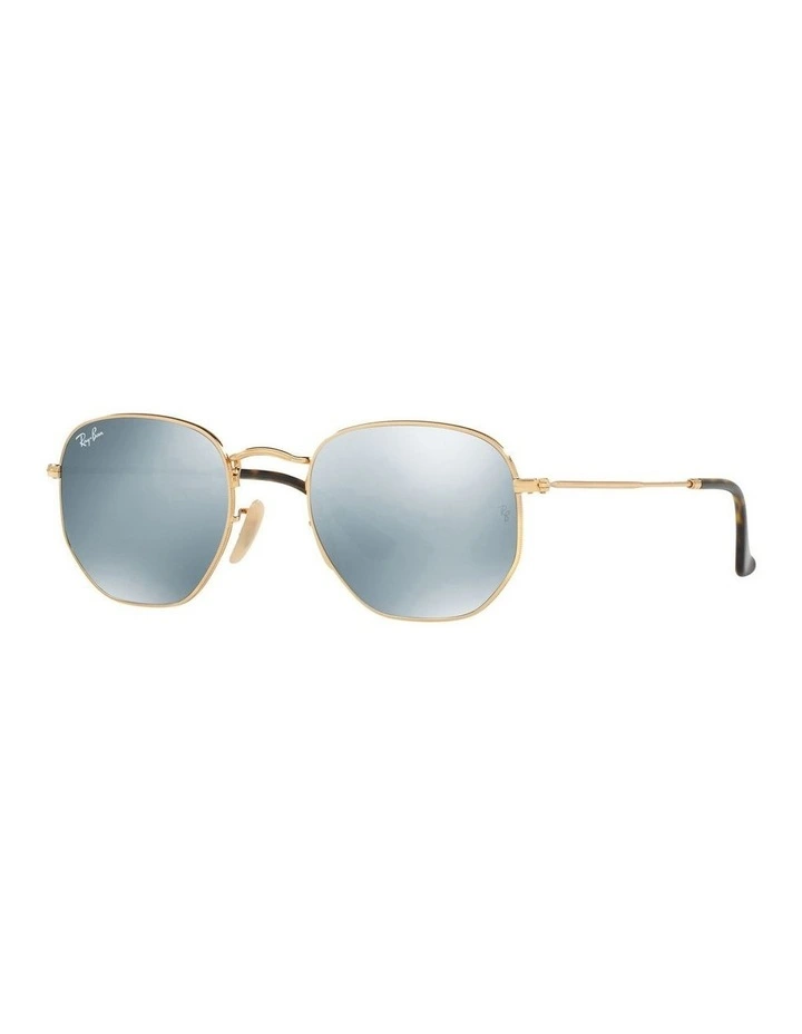 Hexagonal Flat Lenses Gold RB3548N Sunglasses
