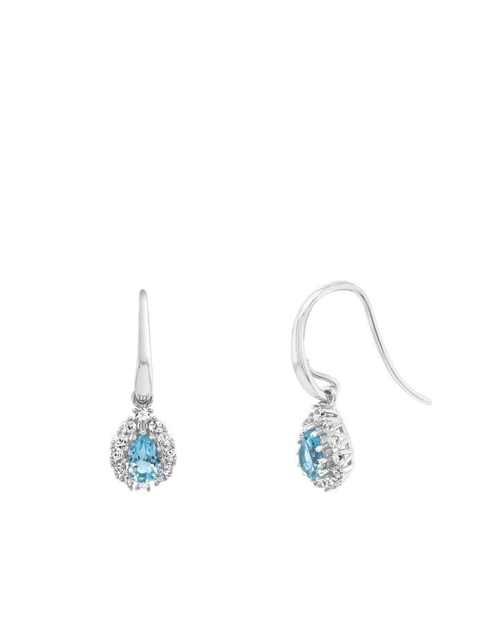 Gemstone Earrings in Sky Blue Topaz