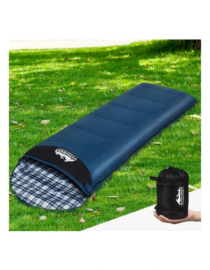Single Camping Thermal Sleeping Bag in Blue
