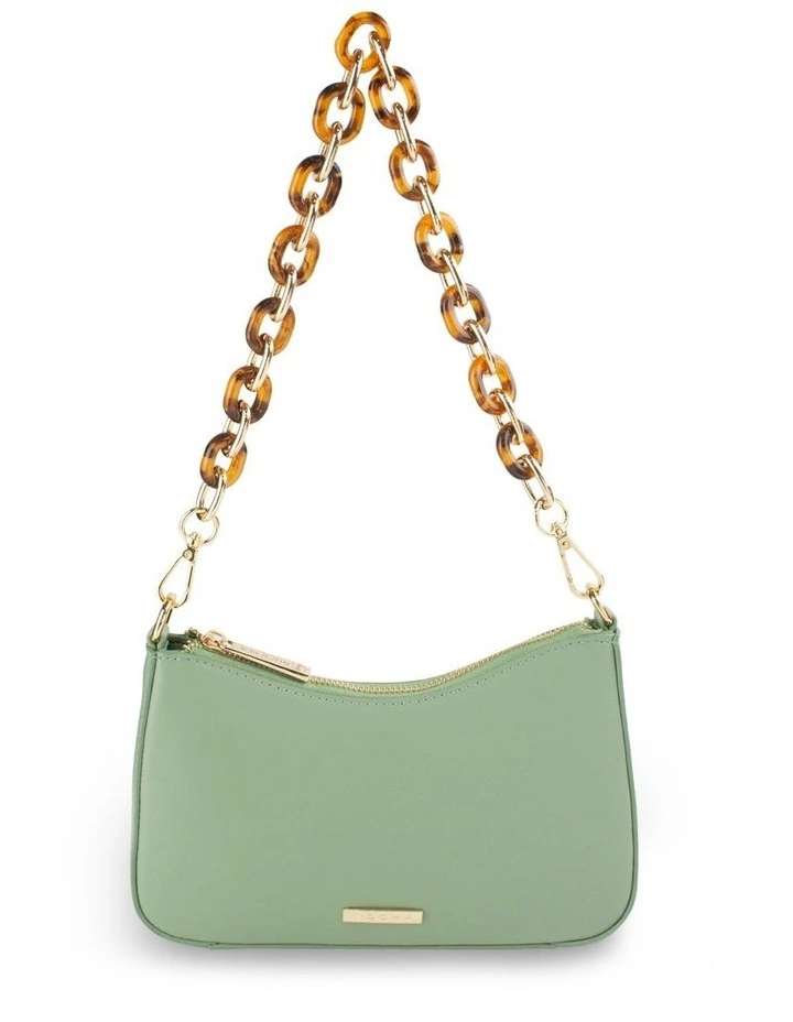 Olivia Tortoise Shell Chain Crossbody Bag in Cocoa