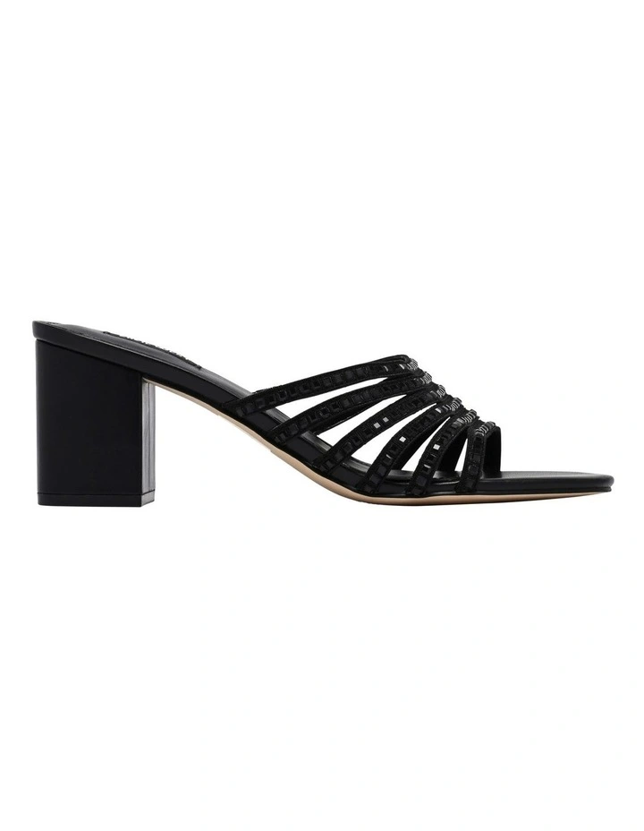 Frisky Heeled Sandal in Black
