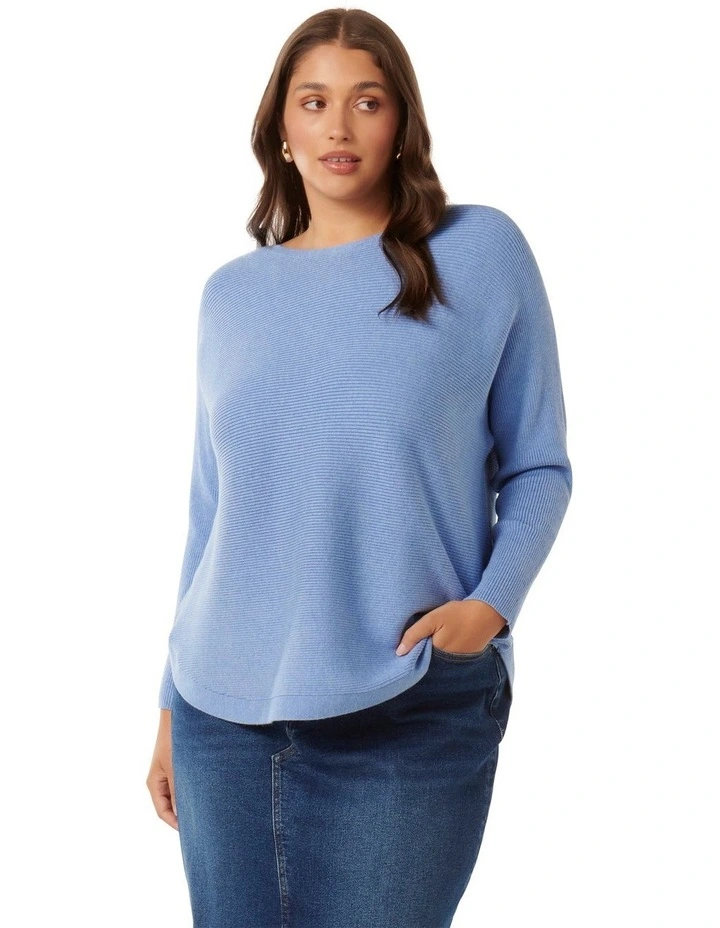 Gabbie Essential Knit Top in Blue