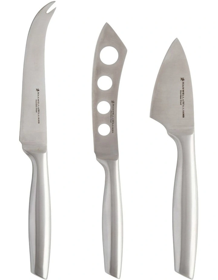 Stanton Cheese Knife Set 3 Piece Boxed in Stainless Steel