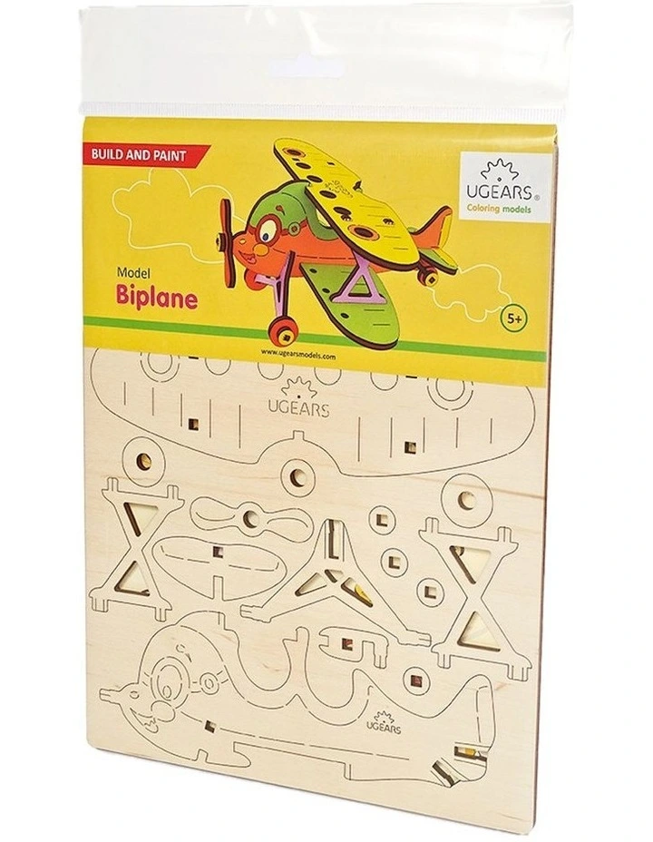3D Colouring Biplane 23 Piece Wooden Puzzle Kit (5+ Years)