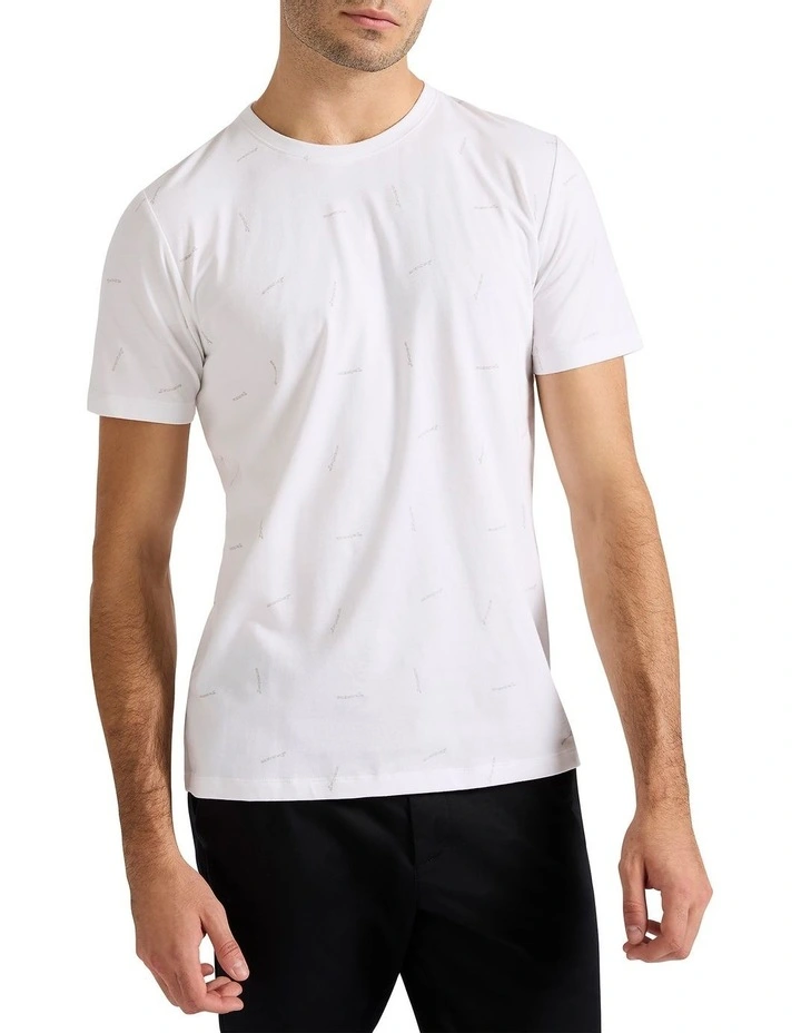 Time To Log Off Tee in White