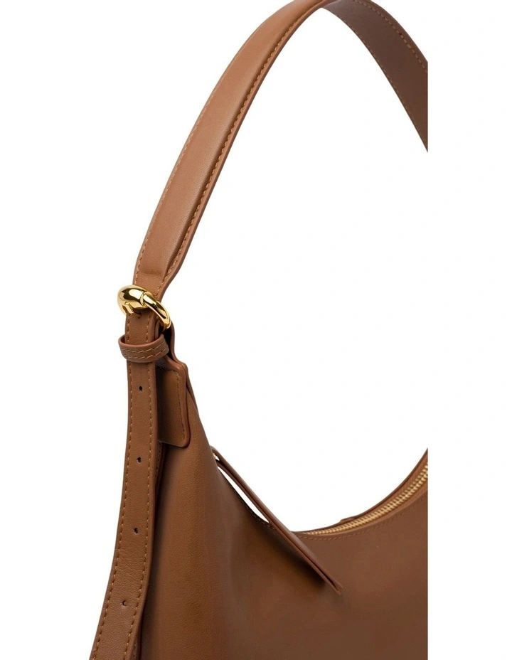 Amina Leather Hobo Bag In Tan