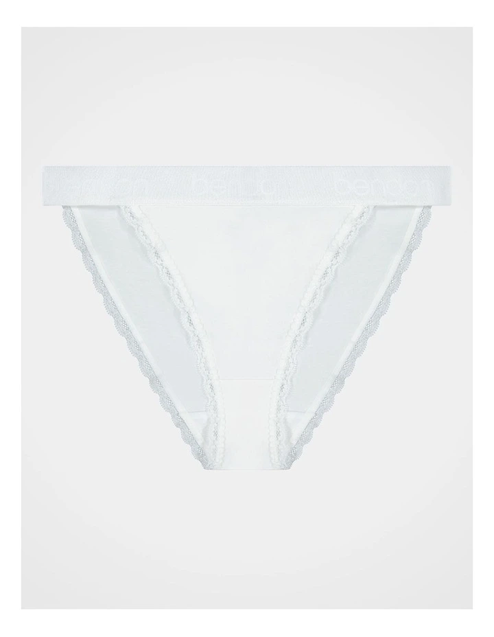 Cotton Logo Tanga in White