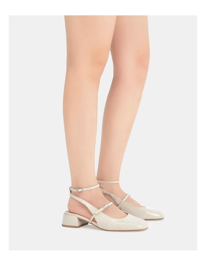 Charming Slingbacks in Cream Patent