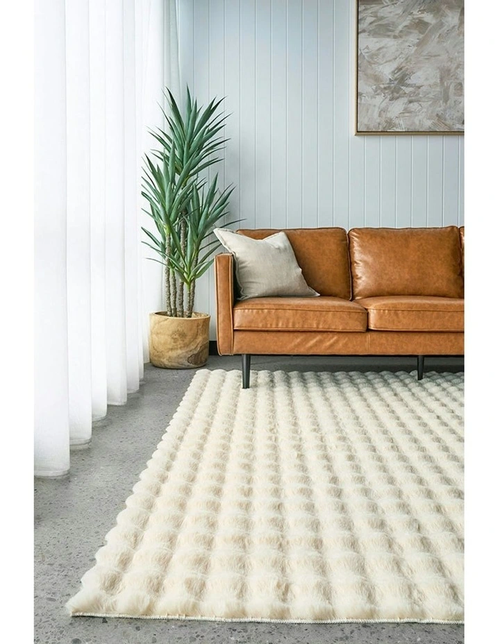 Bubble Machine Washable Rug in Natural