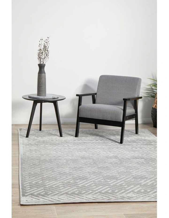 York Alice Rug in Silver