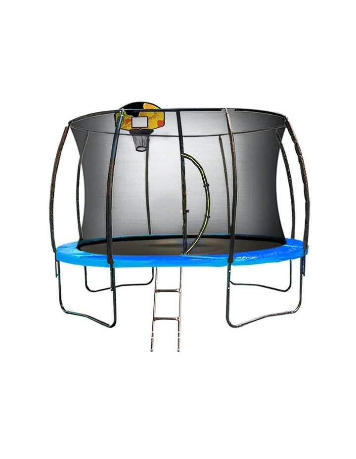 Kahuna Trampoline Pro 14ft Reversible pad, Emoji Mat, Basketball Set