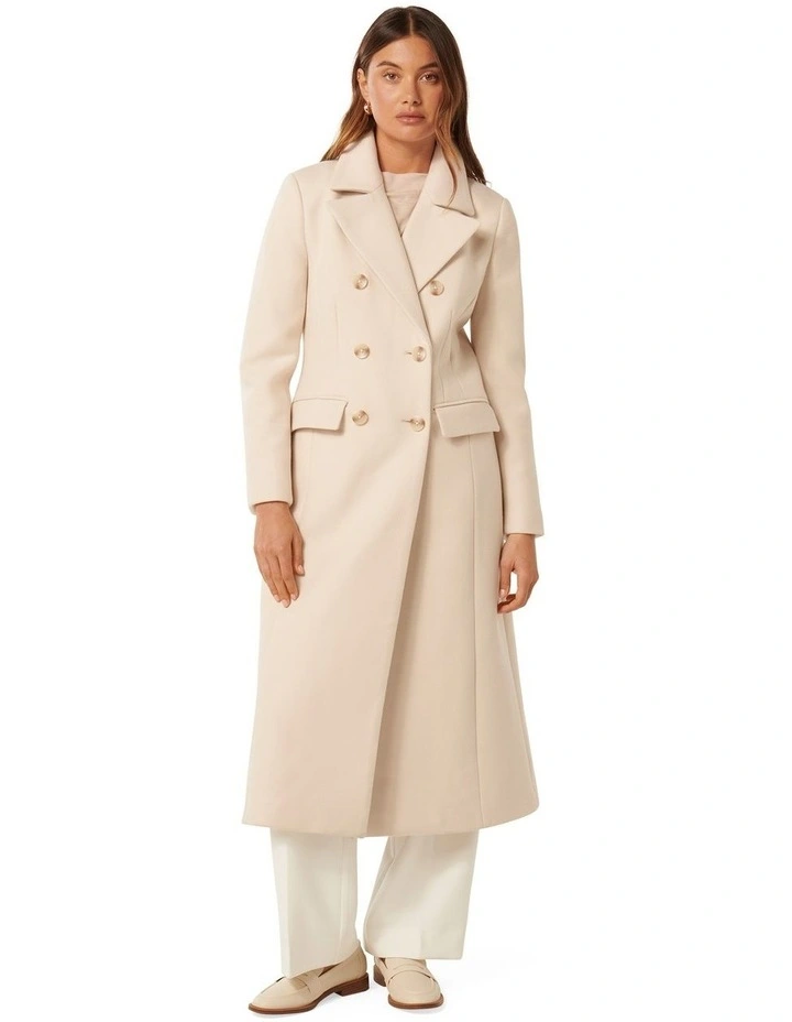 Hannah Maxi Coat in Cream