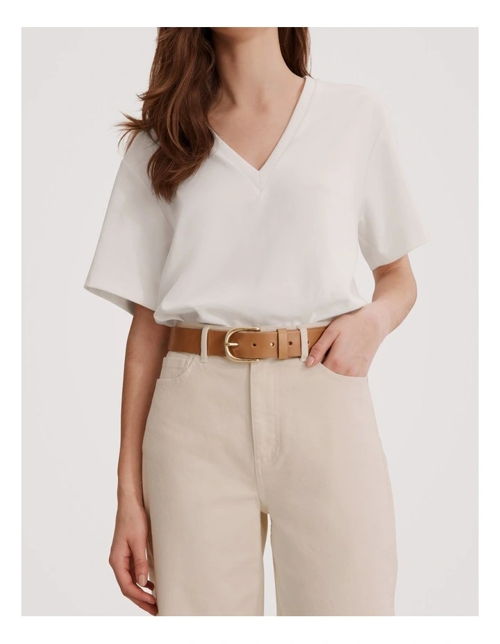 Casual Leather Belt in Butterscotch