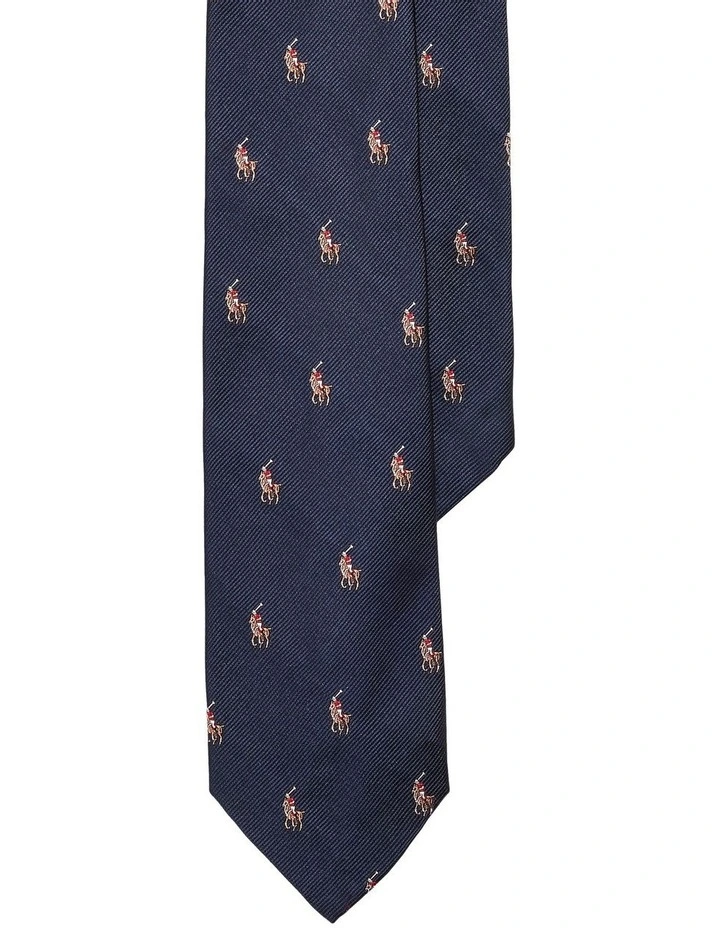 Polo Pony Silk Tie in Navy