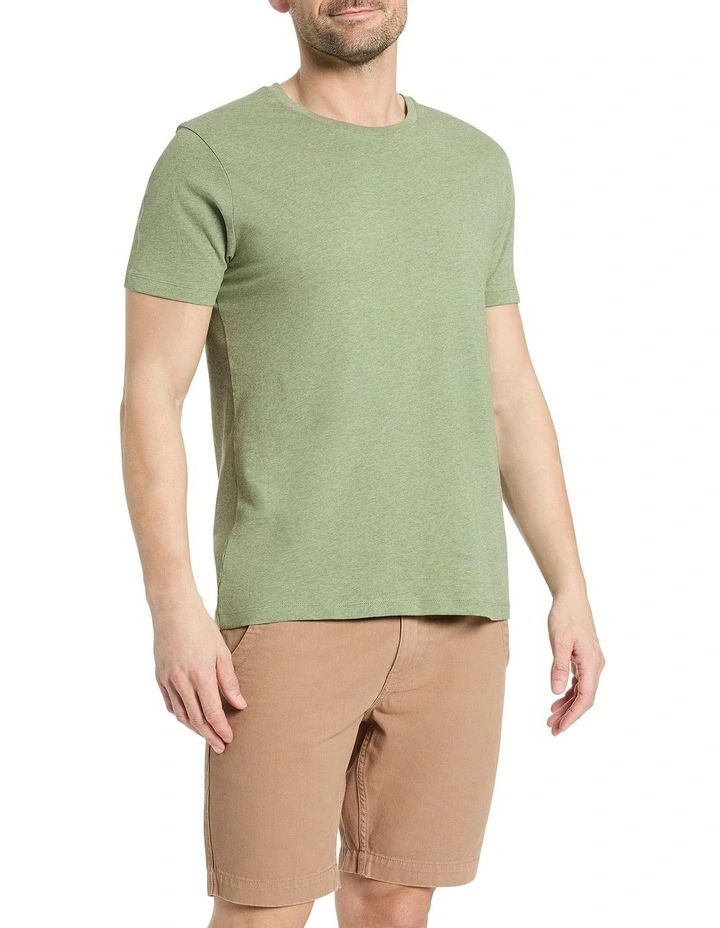 Brando Crew Neck T-shirt in Fern Marle