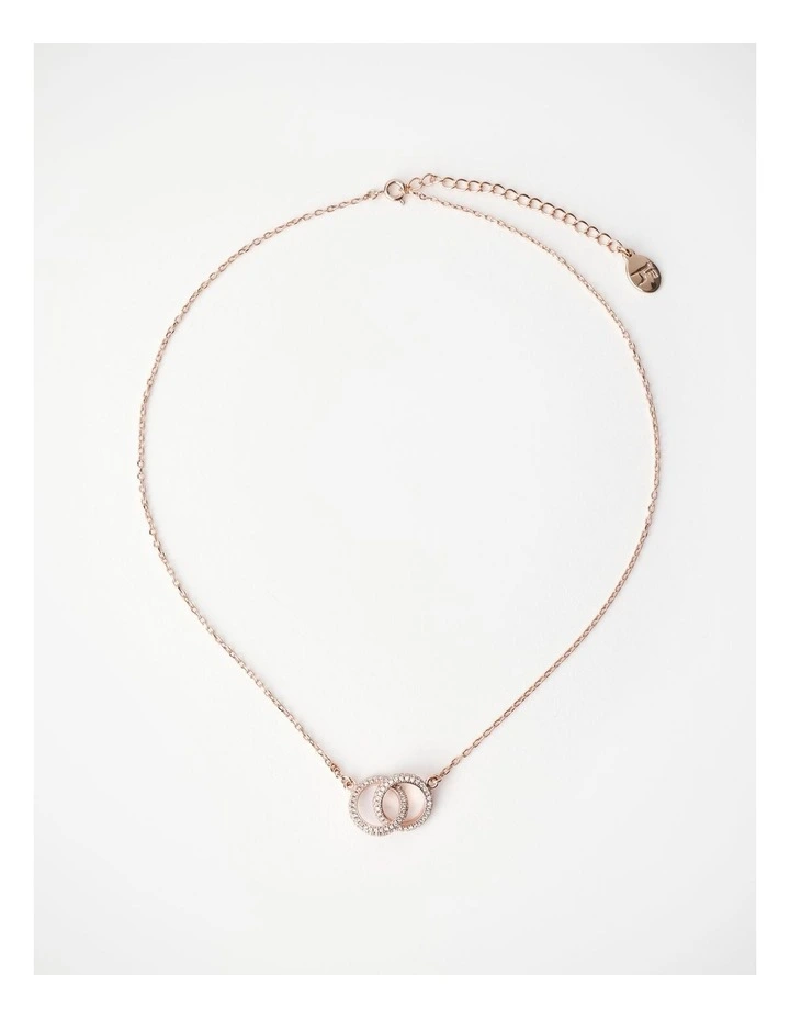 Interlocked Necklace Boxed Jewellery in Rose Gold