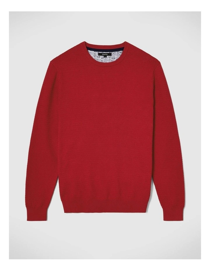 Classic Crew Neck Jumper in Red