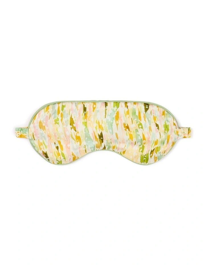 Desiree Silk Sleep Eye Mask in Seafoam Multi