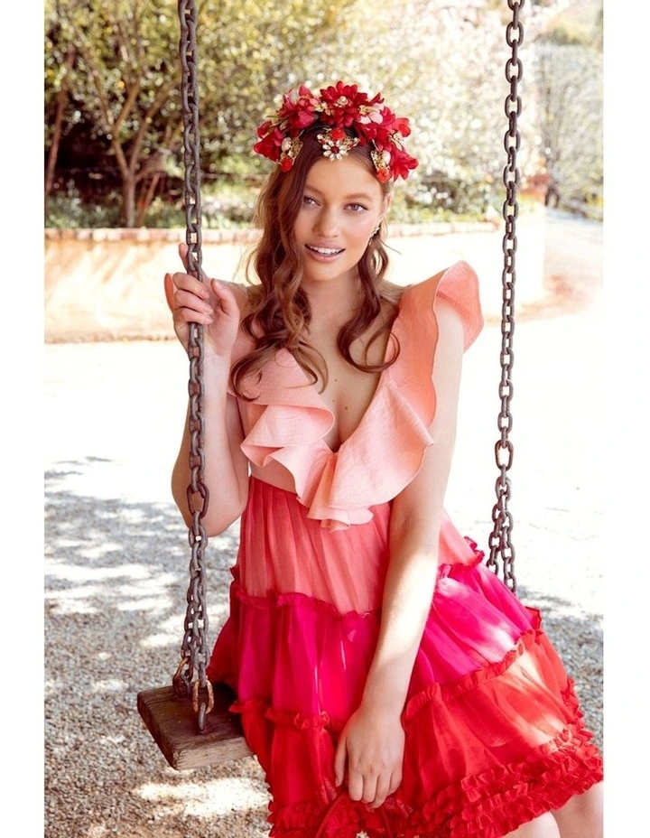 Violet Headpiece in Red