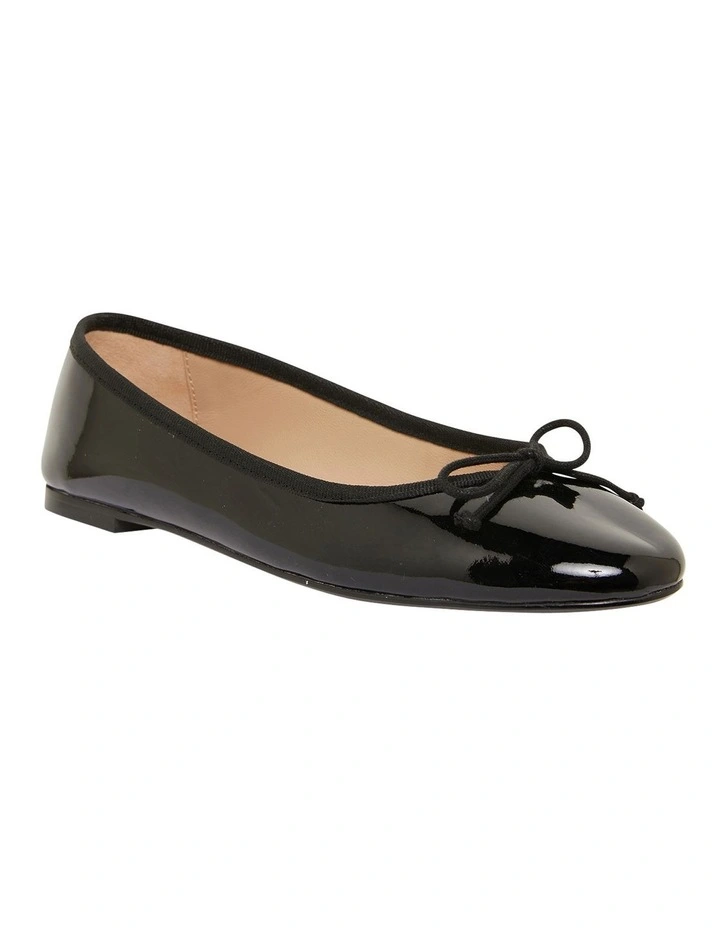 Fonteyn Black Patent Flat Shoes