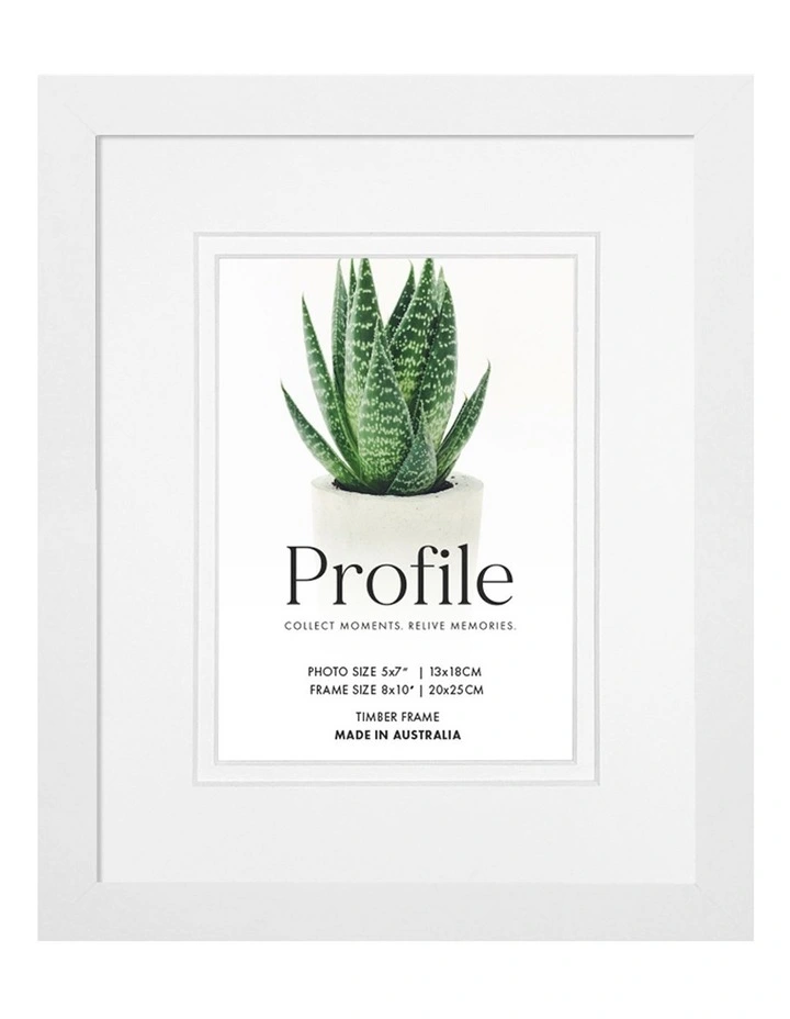 Australian Made Decorator Timber Photo Frame 20x25/13x18cm in White