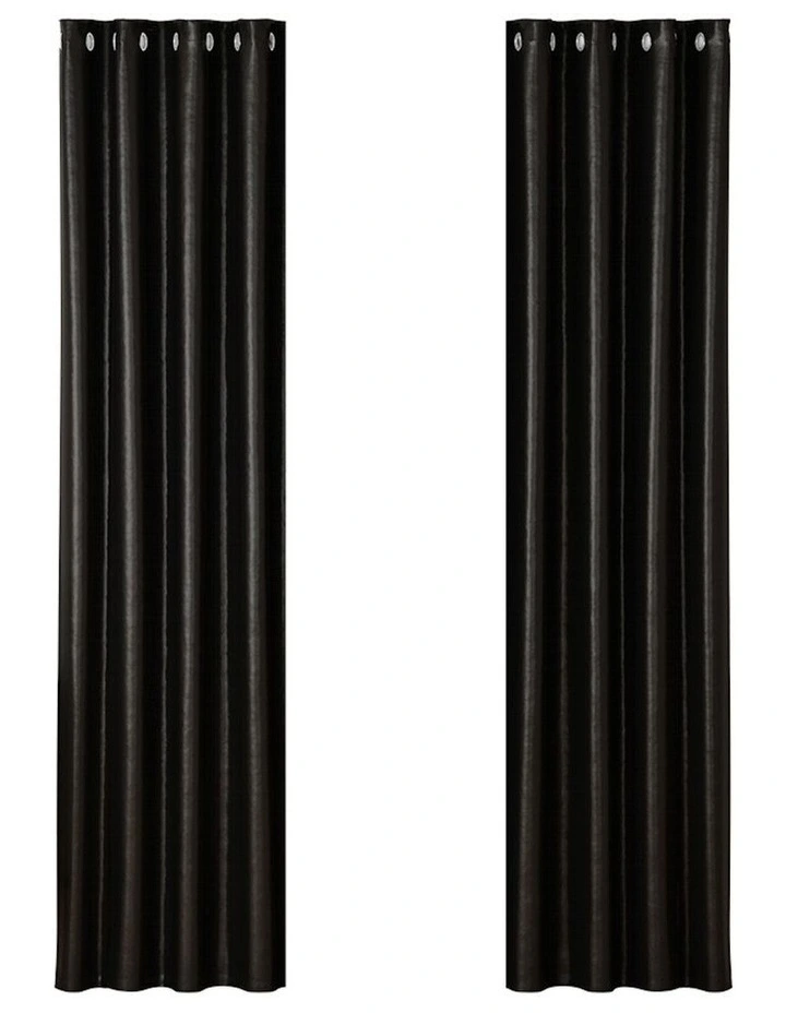 2X Blockout Curtain Eyelet in Black
