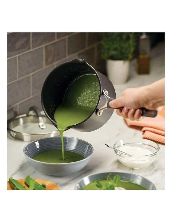 ScratchDefense A1 Nonstick Induction Open Milkpan With Spout 14cm 0.9L in Grey