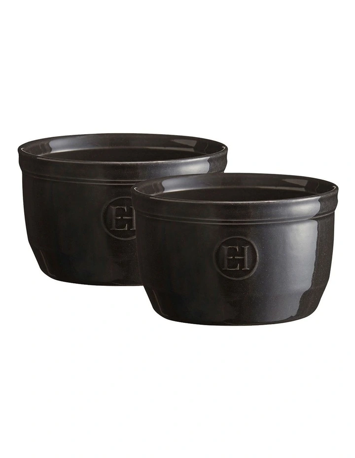 Ramekins 10cm Set Of 2 in Charcoal
