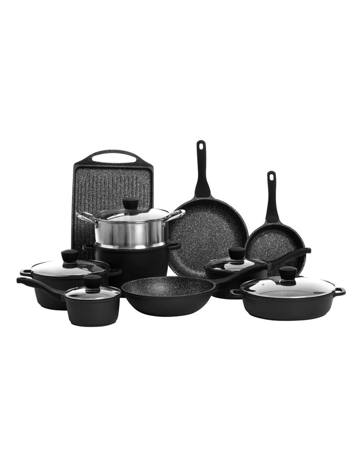 Classic Non-Stick 10 Piece Cookset in Black