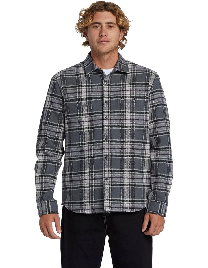 Intrepide Explorer Long Sleeve Flannel Shirt in Irongate