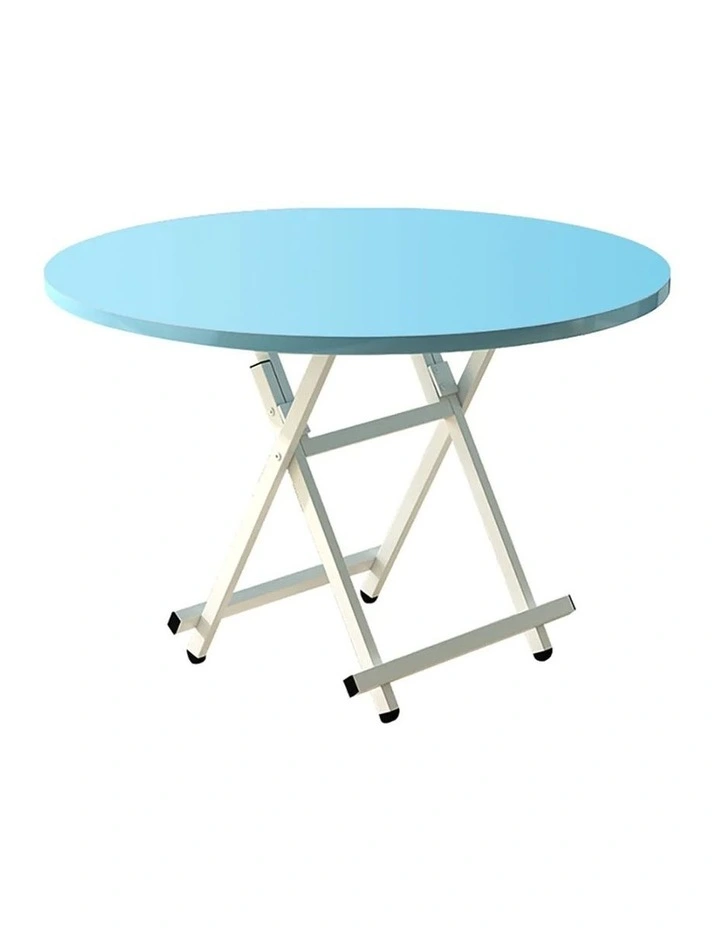 Portable Round Dining Table in Blue