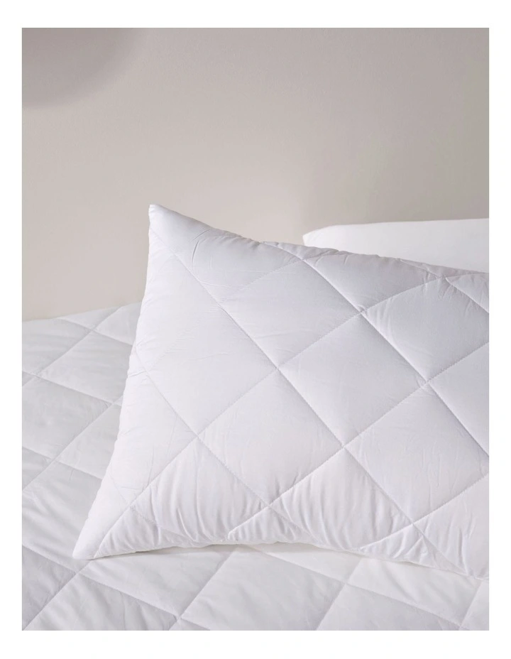 Bamboo Pillow Protector in White