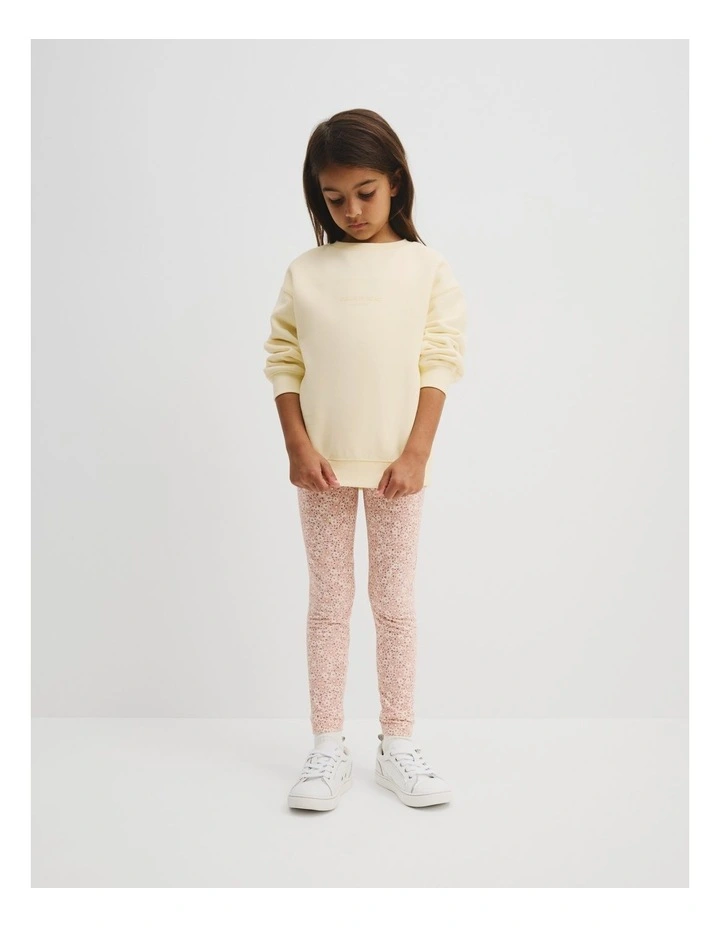 Floral Legging in Antique Pink