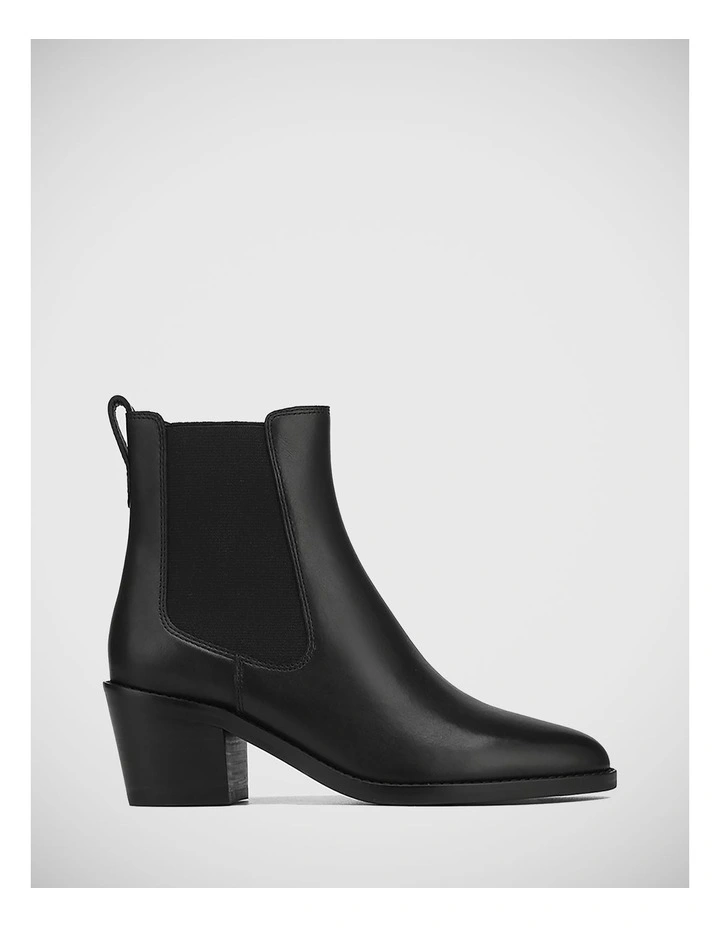 Jocelyn Leather Ankle Boot in Black