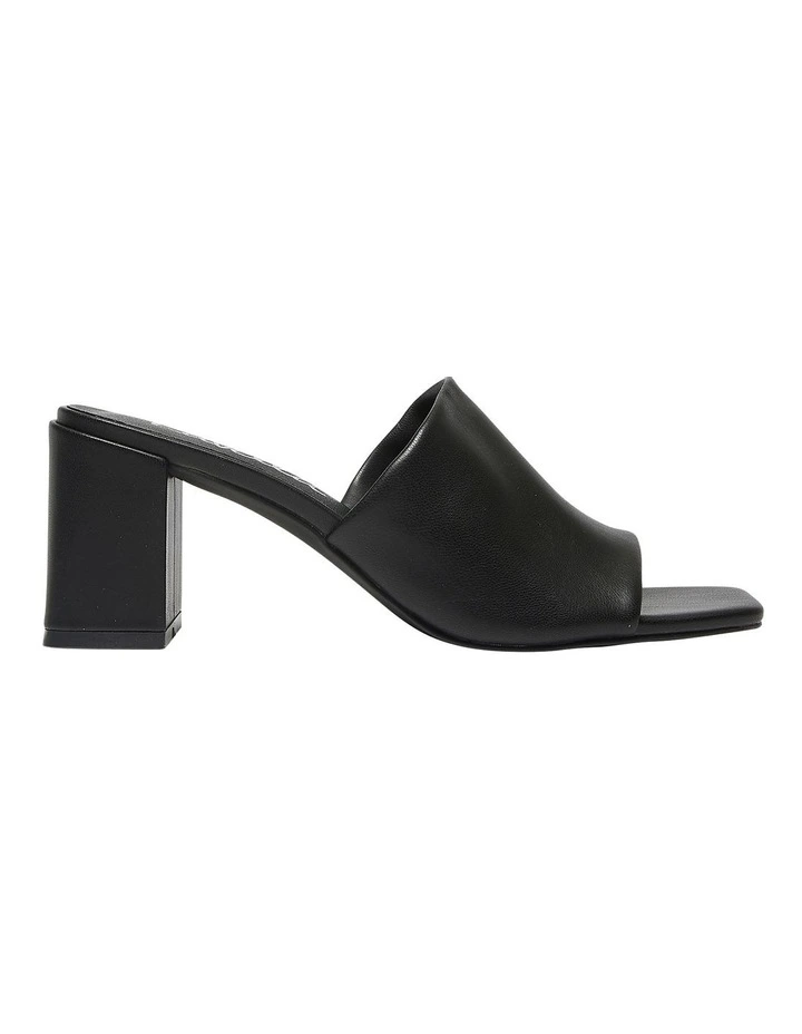 Geri Sandals in Black Smooth