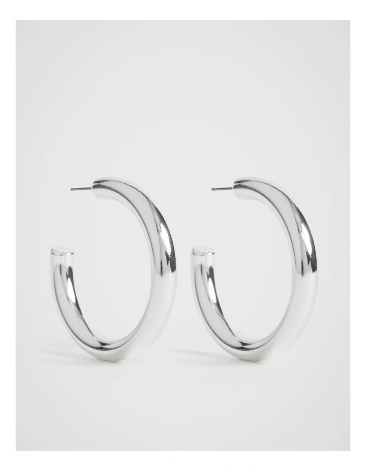 Large Hoop Earings in Silver