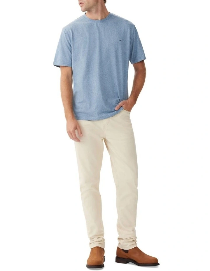 Parson T-shirt in Blue Marle