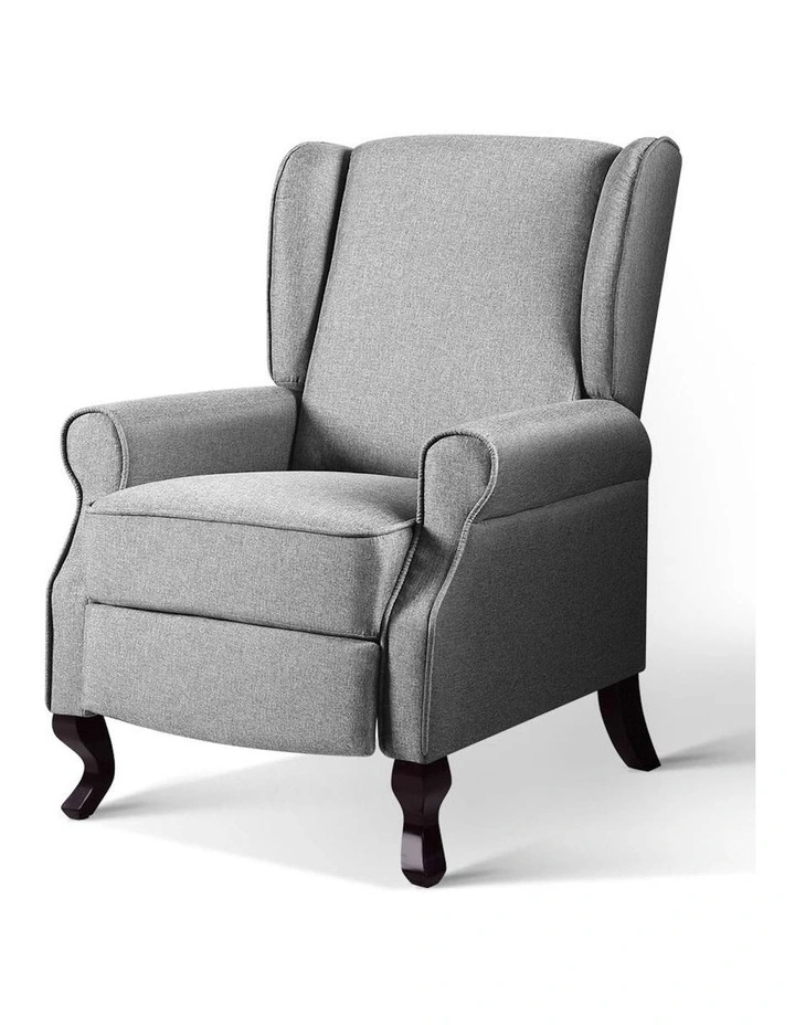 Recliner Armchair Fabric Domini in Grey