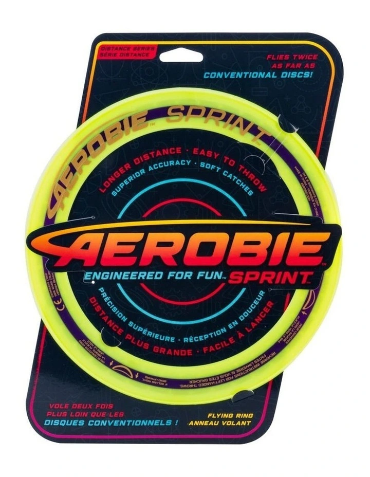 Aerobie Sprint Flying Ring Frisbee 25cm in Yellow