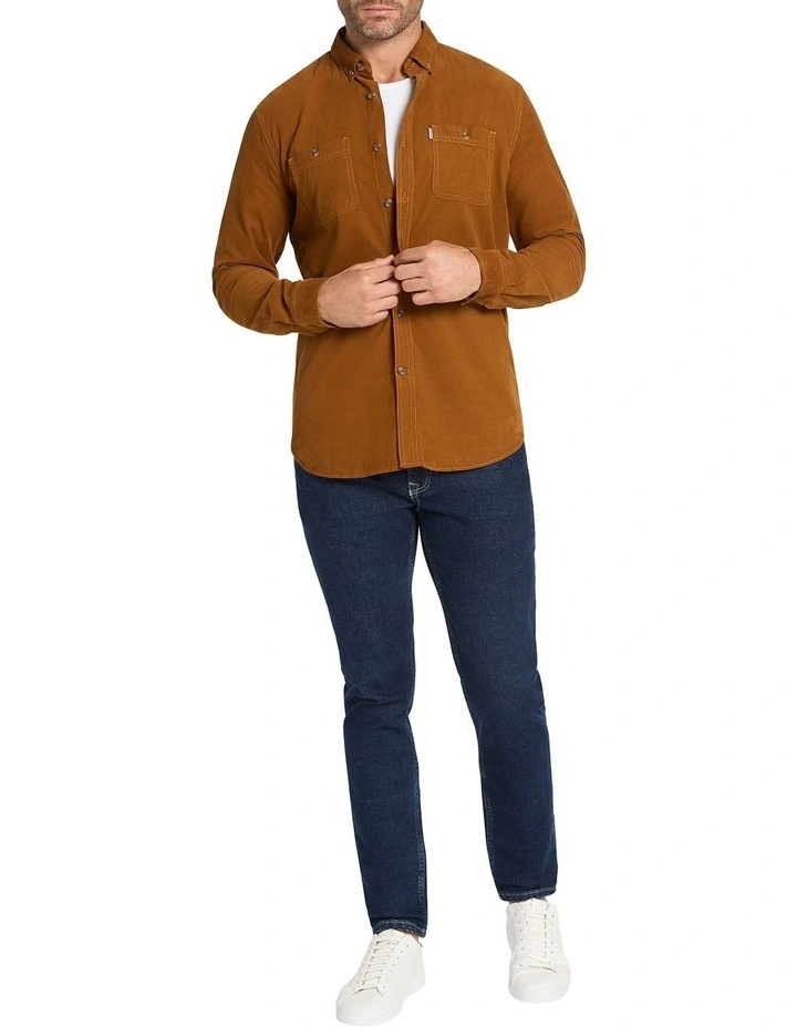 Cord Games Ls Shirt in Toffee