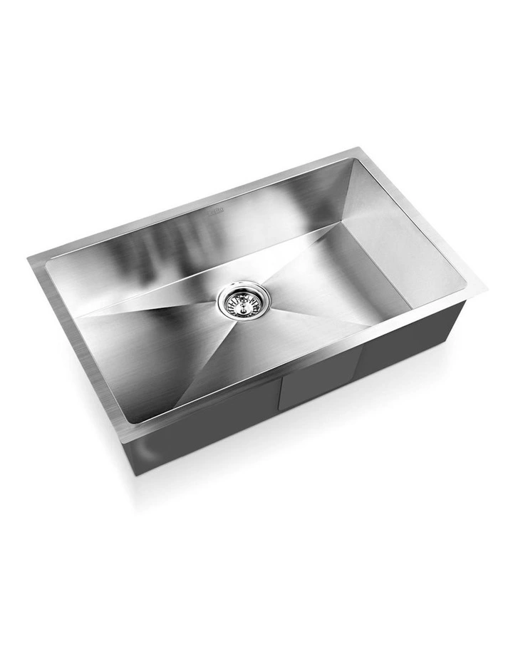 Cefito Kitchen Sink 70X45CM Stainless Steel Basin Single Bowl Laundry in Silver