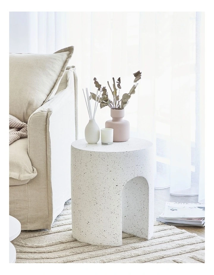 Sorrento Side Table 40cm in White
