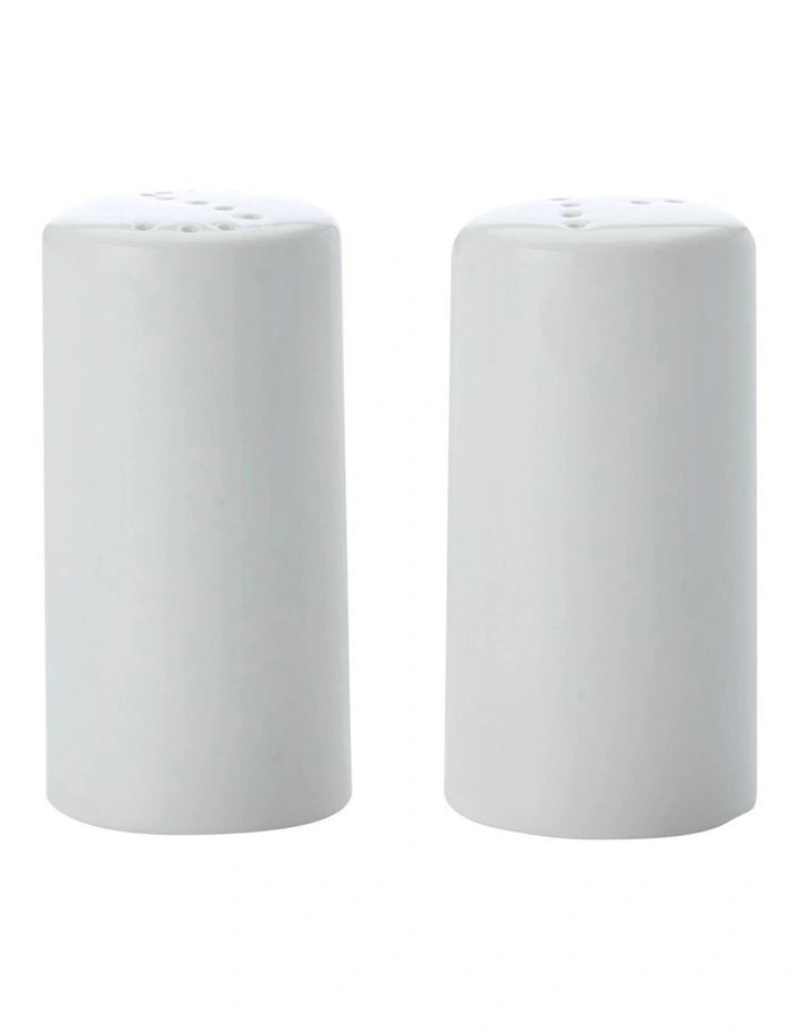 Basics Cylindrical Salt And Pepper in White