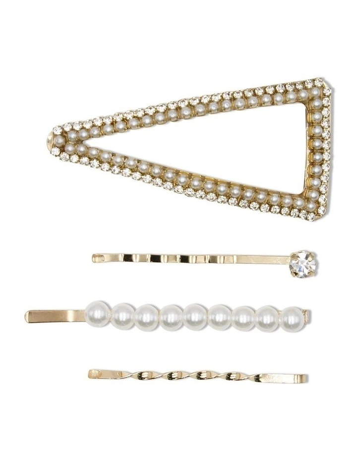 Calia Hair Clip Set in Gold