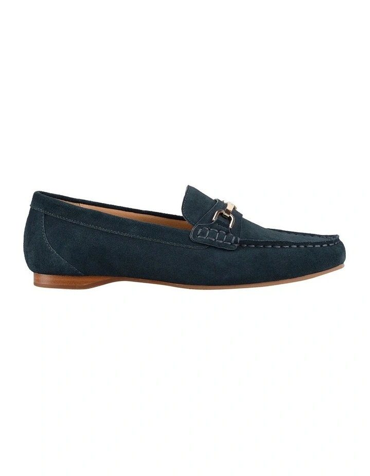 Keeper Flat Shoe in Midnight Suede